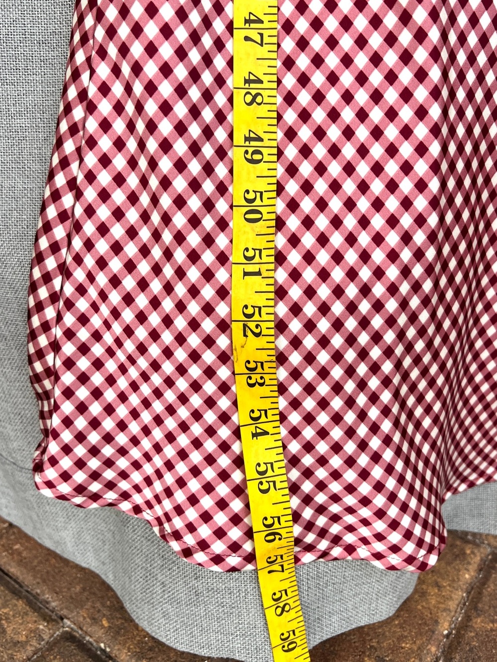 Caroline Constas checkered slip maxi dress white dark red size M - Picture 7 of 16